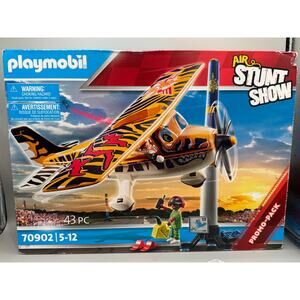 Playmobil Air Stunt Show 70902 Tiger Propeller Airplane Toy Set NEW